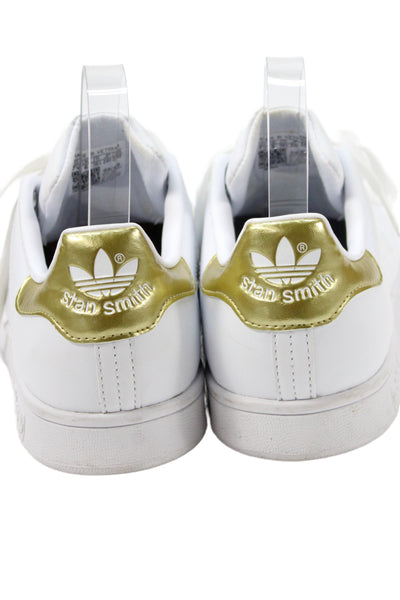 Adidas Stan Smith Womens Leather Primegreen Sneakers White Gold Size 7.5