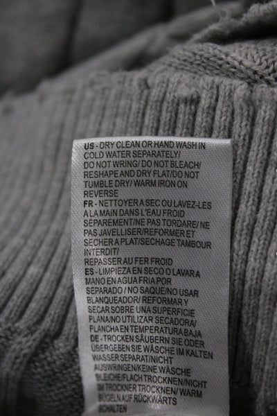 Minnie Rose Unisex Cardigan Gray V-Neck Button Cotton Long Sleeve Size S
