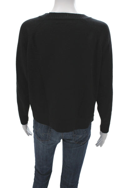 Central Park West Unisex Black Crew Neck Pullover Sweater Long Sleeve Size S