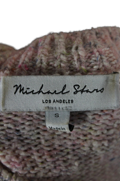 Michael Stars Womens Pink Pullover Sweater Crew Neck Long Sleeve Size S