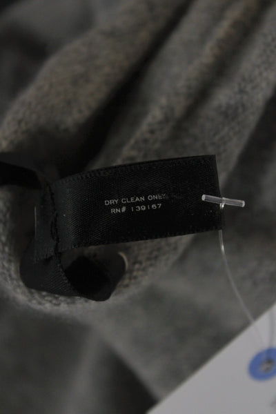 Aqua Cashmere Womens Pullover Hoodies Gray 100% Cashmere Skull Size S