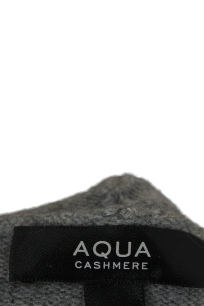 Aqua Cashmere Womens Pullover Hoodies Gray 100% Cashmere Skull Size S