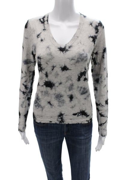 Minnie Rose Unisex Gray V-Neck Pullover Sweater Long Sleeve Size M