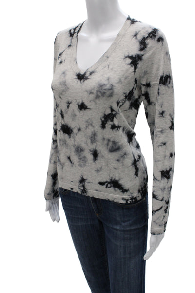 Minnie Rose Unisex Gray V-Neck Pullover Sweater Long Sleeve Size M