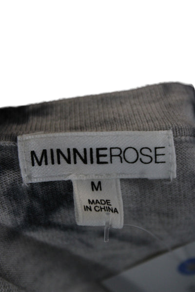 Minnie Rose Unisex Gray V-Neck Pullover Sweater Long Sleeve Size M