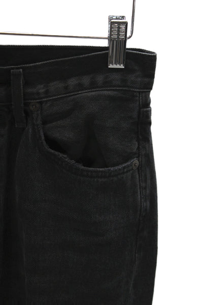 Agolde Womens Boyfriend Cropped Jeans Black High Rise 25 Inseam Size 26