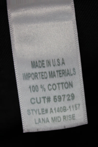 Agolde Womens Boyfriend Cropped Jeans Black High Rise 25 Inseam Size 26