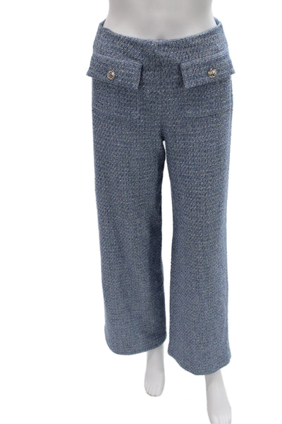 Maje Womens Dress Pants Blue Button Closure Size 36