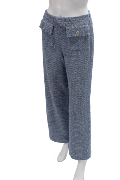 Maje Womens Dress Pants Blue Button Closure Size 36