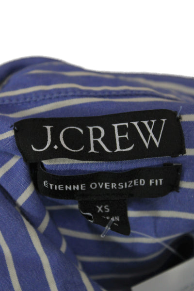 J Crew Women Striped Collared Cotton Button-Up Shirt Long Sleeve Size XS