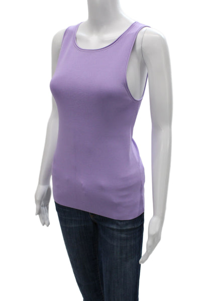COS Womens Basic Sleeveless Tank Purple Round Neck Size S