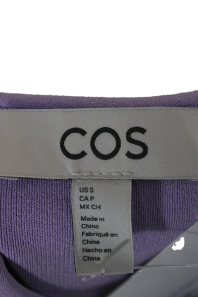 COS Womens Basic Sleeveless Tank Purple Round Neck Size S