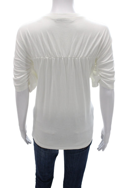 Christopher Kane Womens White Cotton Crew Neck Short Sleeve T-Shirt Size S