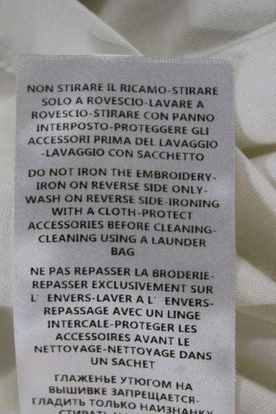 Christopher Kane Womens White Cotton Crew Neck Short Sleeve T-Shirt Size S