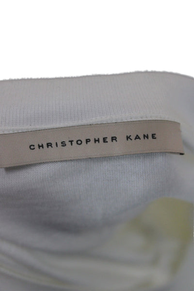 Christopher Kane Womens White Cotton Crew Neck Short Sleeve T-Shirt Size S