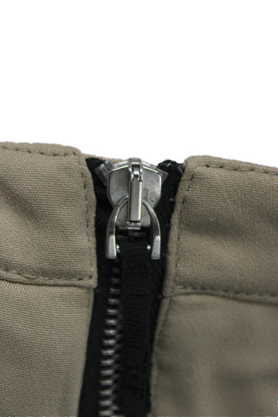 Belstaff Womens Cropped Cargo Pants Beige Striped Army Zip Size 40