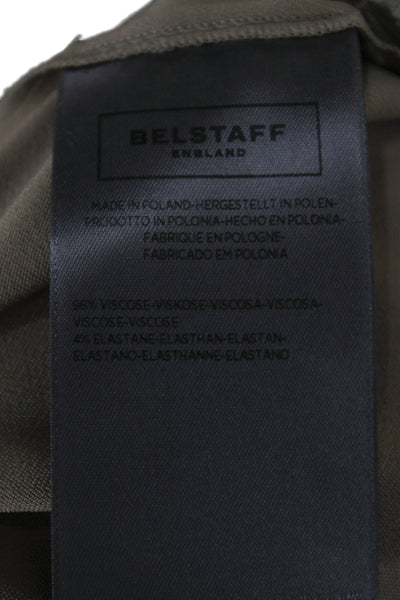 Belstaff Womens Cropped Cargo Pants Beige Striped Army Zip Size 40