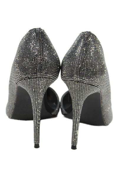 Aqua Womens Crystal Embellished High Heels D'Orsay Shoes Black Size 9.5