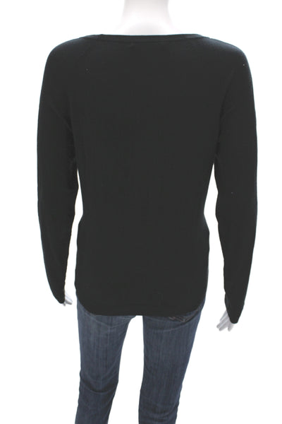 Acrobat Unisex Pullover Black Sweater Long Sleeve Round Neck 60% Cotton Size M
