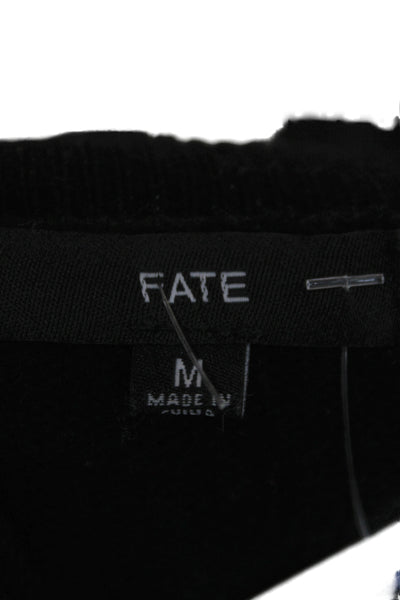 Fate. Unisex Pullover Sweater Black Round Neck Long Sleeve Size M