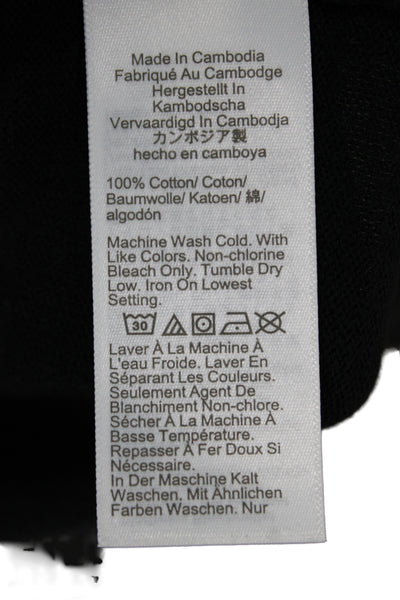 J Crew Unisex Black Cotton Crew Neck Pullover Long Sleeve Size L