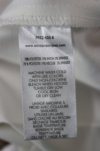 Solid & Striped Womens Pleated Mini Skirt White Size S