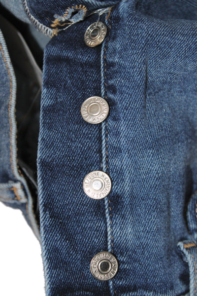 Re/Done Womens Blue High Rise Cropped Ankle Jeans Size 24