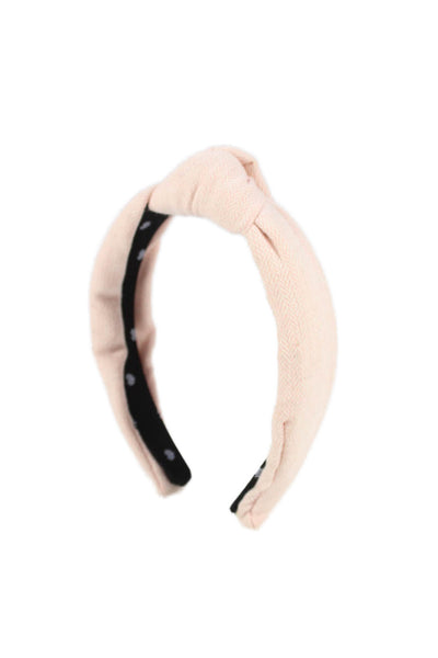 Lele Sadoughi Womens Chevron Print Slide On Knot Headband Pink