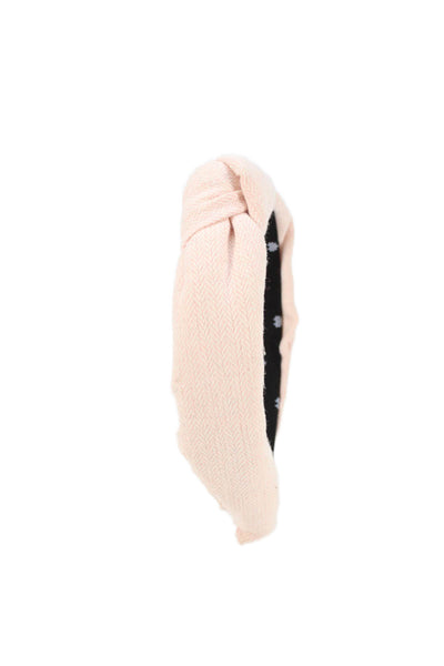 Lele Sadoughi Womens Chevron Print Slide On Knot Headband Pink