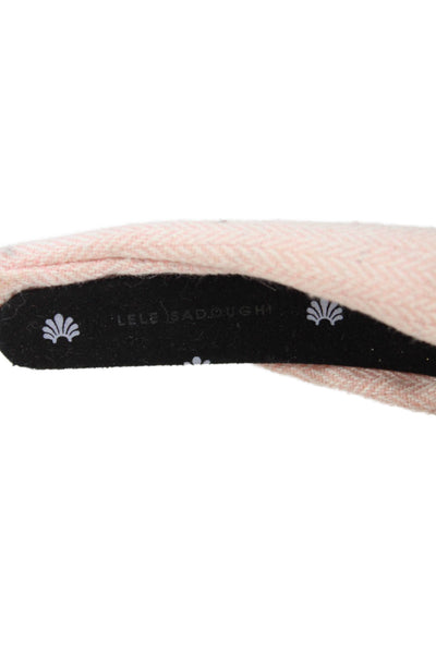Lele Sadoughi Womens Chevron Print Slide On Knot Headband Pink