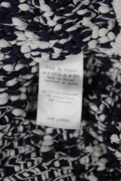 Rag & Bone Jean Unisex Crewneck Dark Blue Pullover Sweater Long Sleeve Size S