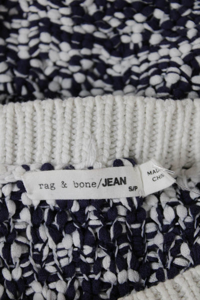 Rag & Bone Jean Unisex Crewneck Dark Blue Pullover Sweater Long Sleeve Size S