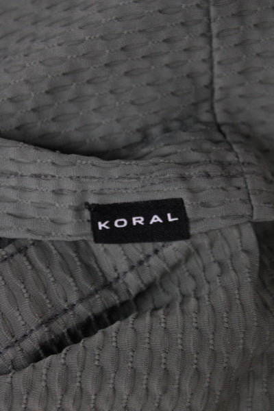 Koral Womens Cropped Tank Green Crewneck Sleeveless Designer Size M