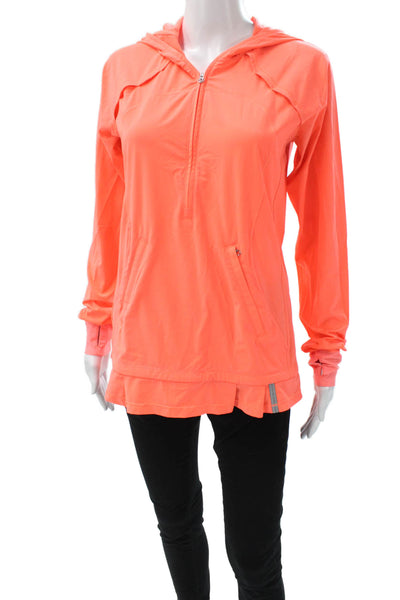 Lululemon Womens Pullover Hoodie Orange Long Sleeve Size 6