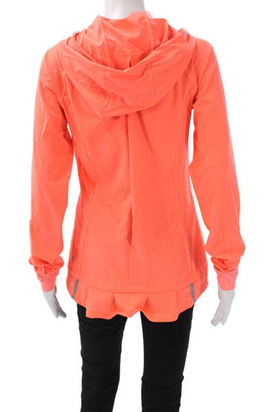 Lululemon Womens Pullover Hoodie Orange Long Sleeve Size 6