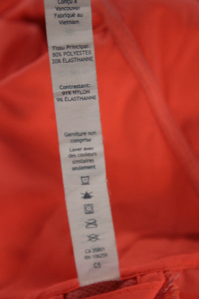 Lululemon Womens Pullover Hoodie Orange Long Sleeve Size 6