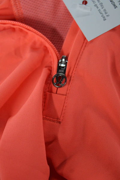 Lululemon Womens Pullover Hoodie Orange Long Sleeve Size 6