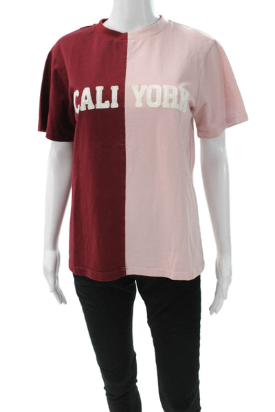 Cynthia Rowley X Bandier Women Basic Pink Graphic Tee Size M