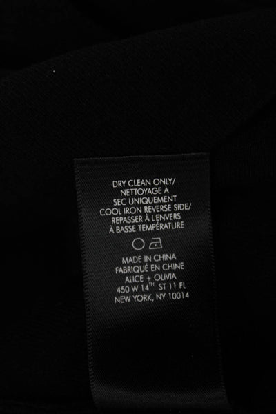 Alice + Olivia Unisex Collared Black Pullover Zip Long Sleeve Size M
