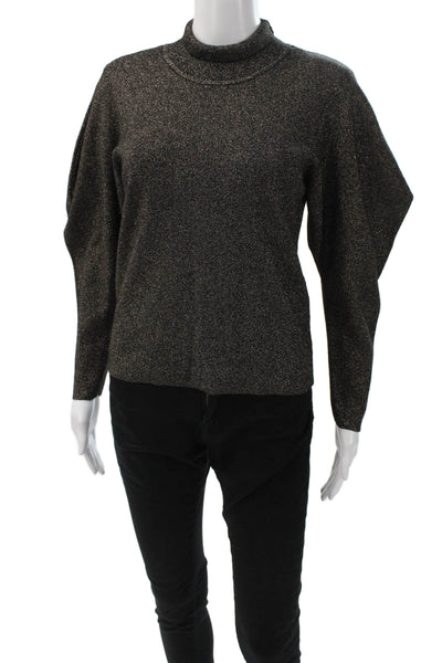 A.L.C. Unisex Dark Gray Mock Neck Pullover Sweater Long Sleeve Size L