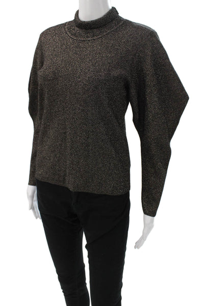 A.L.C. Unisex Dark Gray Mock Neck Pullover Sweater Long Sleeve Size L