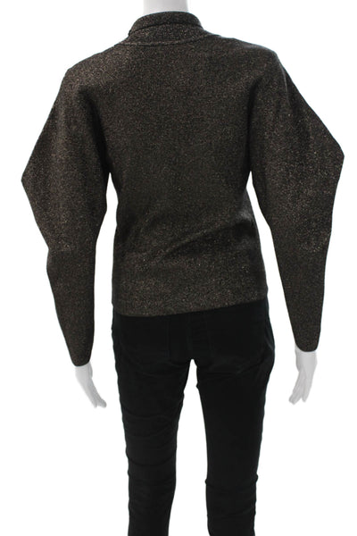 A.L.C. Unisex Dark Gray Mock Neck Pullover Sweater Long Sleeve Size L