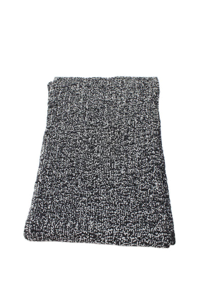 Dior Womens Textured Rectangular Neck Scarf Black Size 82X13"