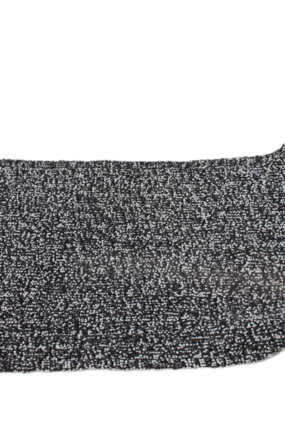 Dior Womens Textured Rectangular Neck Scarf Black Size 82X13"