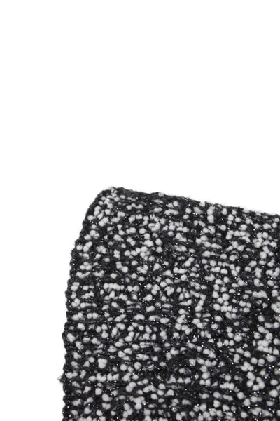 Dior Womens Textured Rectangular Neck Scarf Black Size 82X13"