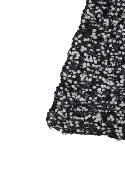 Dior Womens Textured Rectangular Neck Scarf Black Size 82X13"