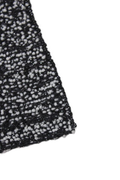 Dior Womens Textured Rectangular Neck Scarf Black Size 82X13"