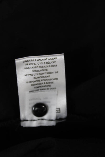 Renuar Womens Basic Collared Button-Up Long Sleeve Black Top Size XL