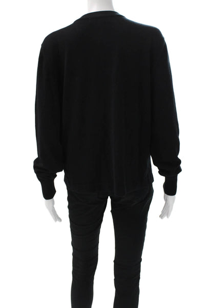 Aldo Martins Unisex Cardigan Black Crew Neck Button Size 2XL