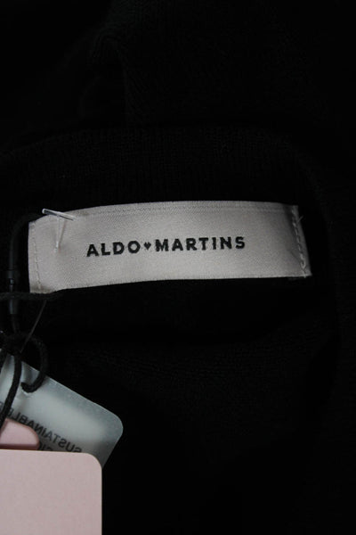 Aldo Martins Unisex Cardigan Black Crew Neck Button Size 2XL